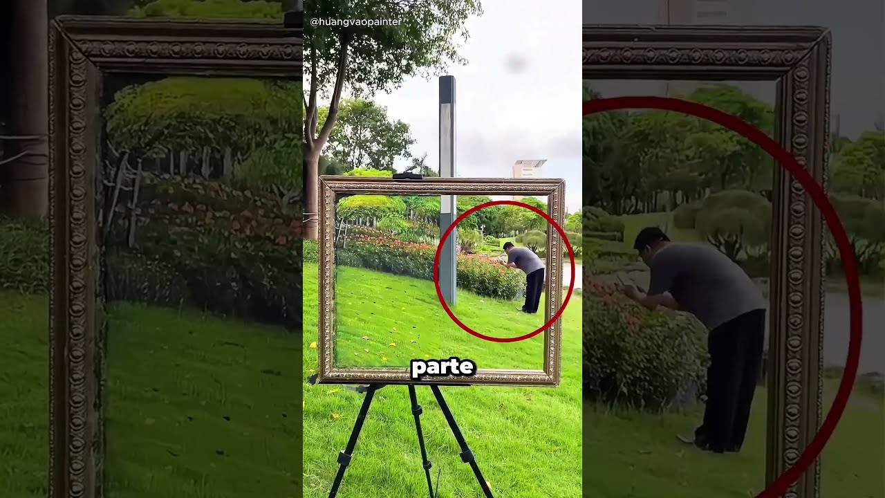 La mitad de esta pintura es una ilusión 😱 #art #painting #illusion