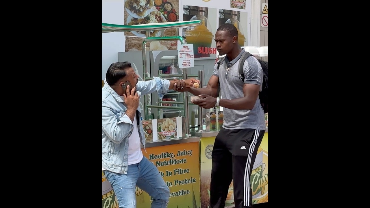 Eating strangers food compilation😁