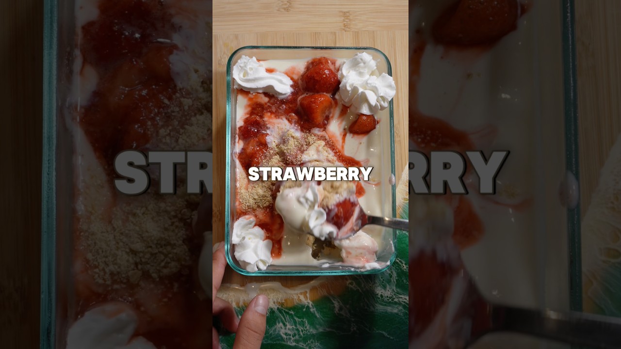 Strawberry Cream Pudding Low Calorie 50g Peotein #recipe #protein #diet #food