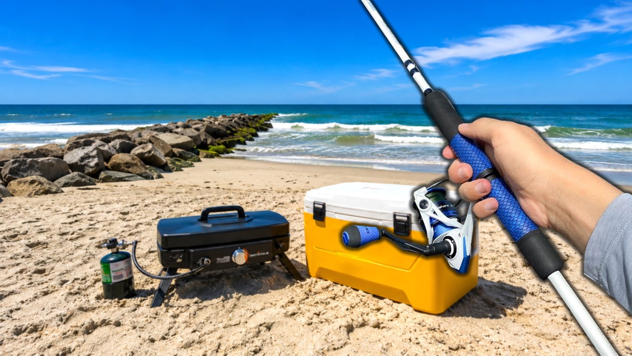 Surviving off the BEACH.. Eating What I Catch (Catch and Cook)