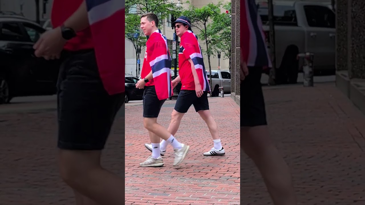 #Norway fans heading to #worldcup match vs #France at #Boston stadium