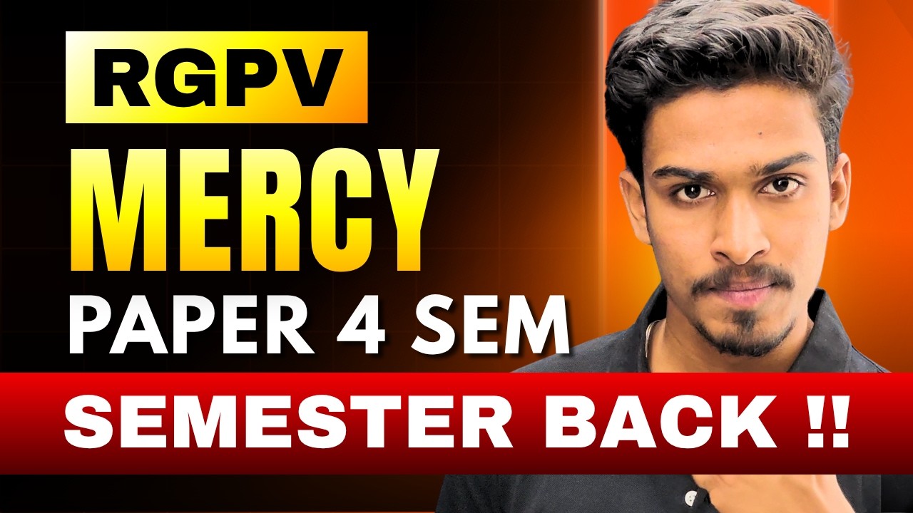 How to Pass RGPV Mercy Exam 2026 | Master Plan
