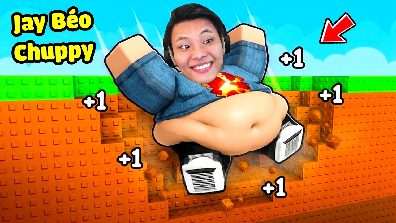 [ROBLOX] JayGray +1 Click Tăng Cân Nặng Phá Map🍖😋Thử Thách Mukbang Đồ Ăn ASMR Siêu Hài Hước