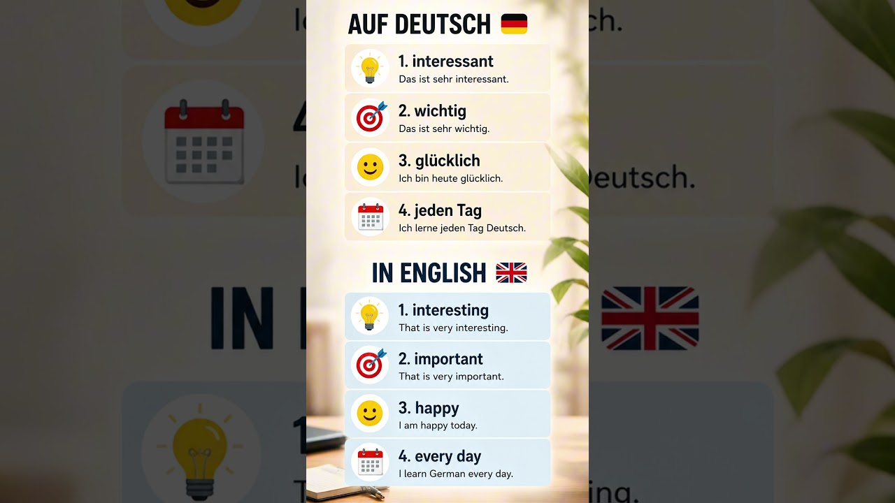 German Words in 20 Seconds #german #deutsch
