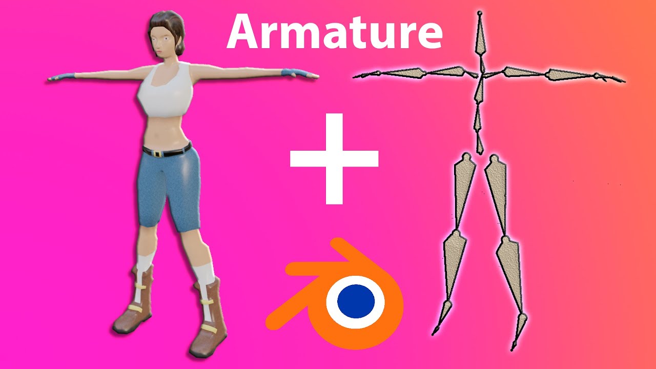 🦴Blender 2.8 - Como Ponerle Huesos a Modelos 3D - Armature - Rig