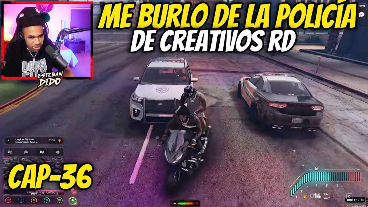 Estebandido: Me BURLO DE LA POLICÍA DE CREATIVOS RP - Damian 