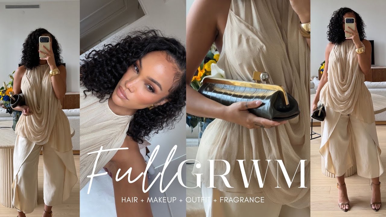 full grwm | soft glam makeup + curly hair + affordable outfit & more! AllyiahsFace vlog