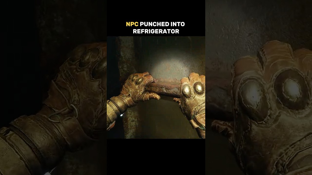My Guy Passed Out In REFRIGERATOR 😭🤣 #metro #metroexodus #gaming #shorts
