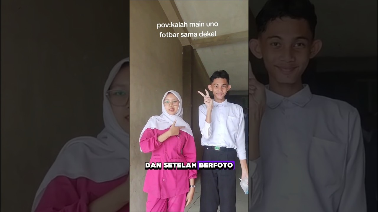 Murid cewek ini kalah main uno fotbar sama dekel #shortvideo #shorts