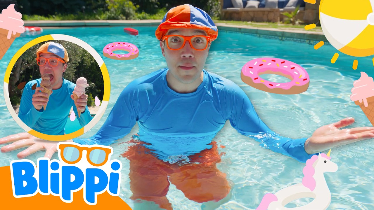 Blippi's Swimming Party! | Blippi | Educational Videos for Kids | Live Action Adventures