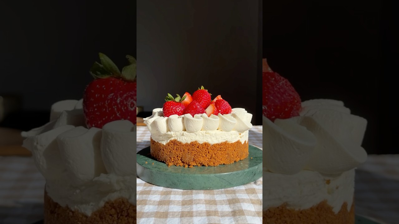 Mini no-bake vanilla cheesecake! #nobake #cheesecake