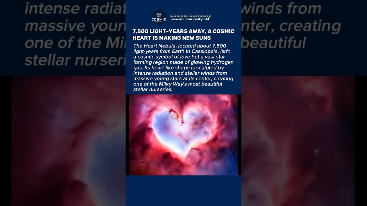 The Universe Created a Heart... But Not for the Reason You Think #shorts #cosmos #nebula #astronomy