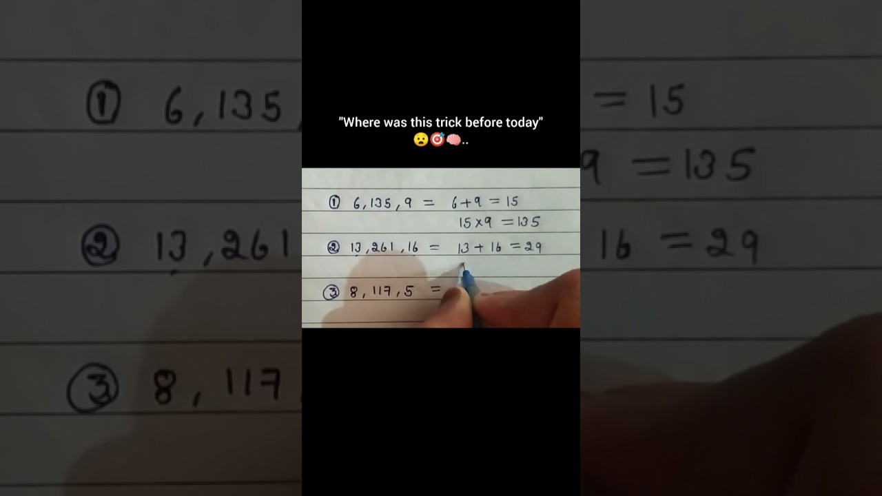 "where was this trick before today"😧🎯🧠..ll #maths #mathstricks #mathematics #shorts