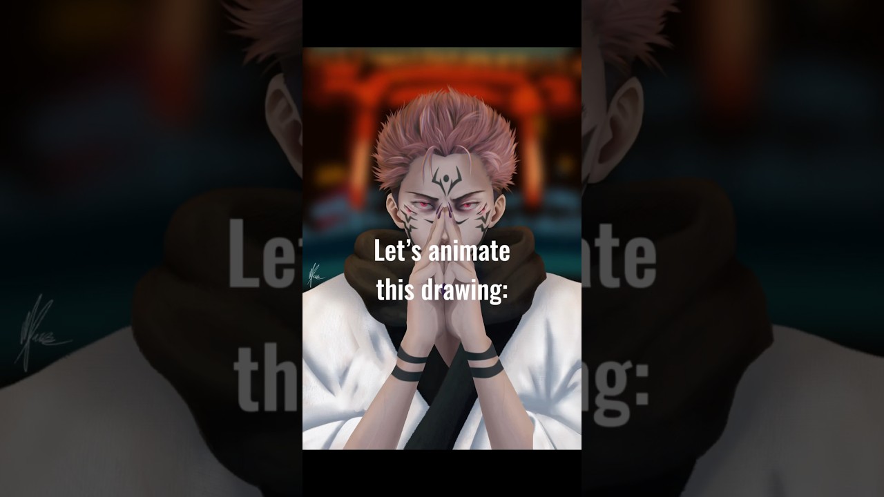 Animating my Sukuna drawing #art #animation #jujutsukaisen #drawing #sukuna #yuji