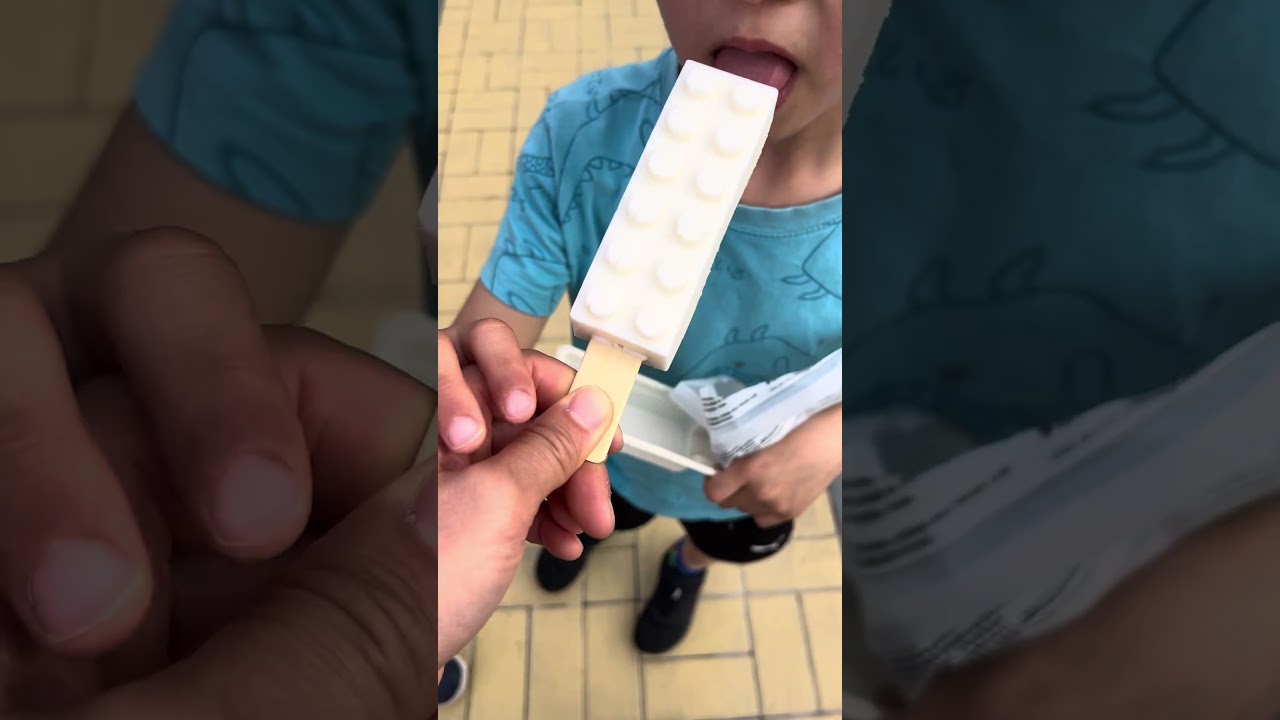 Une glace en forme de brique 🧱🍦À Shanghai, Legoland #shanghai #legoland #shorts #china #icecream
