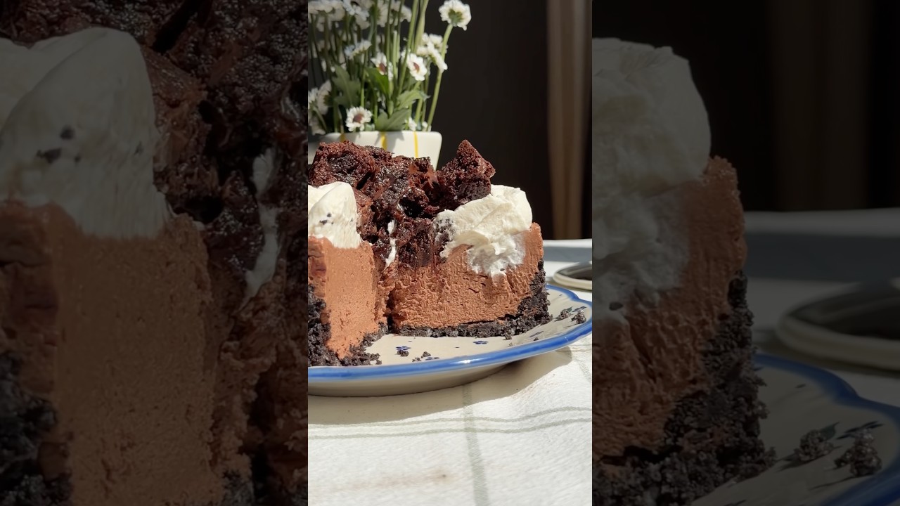 Mini no-bake chocolate cheesecake! #nobake #cheesecake