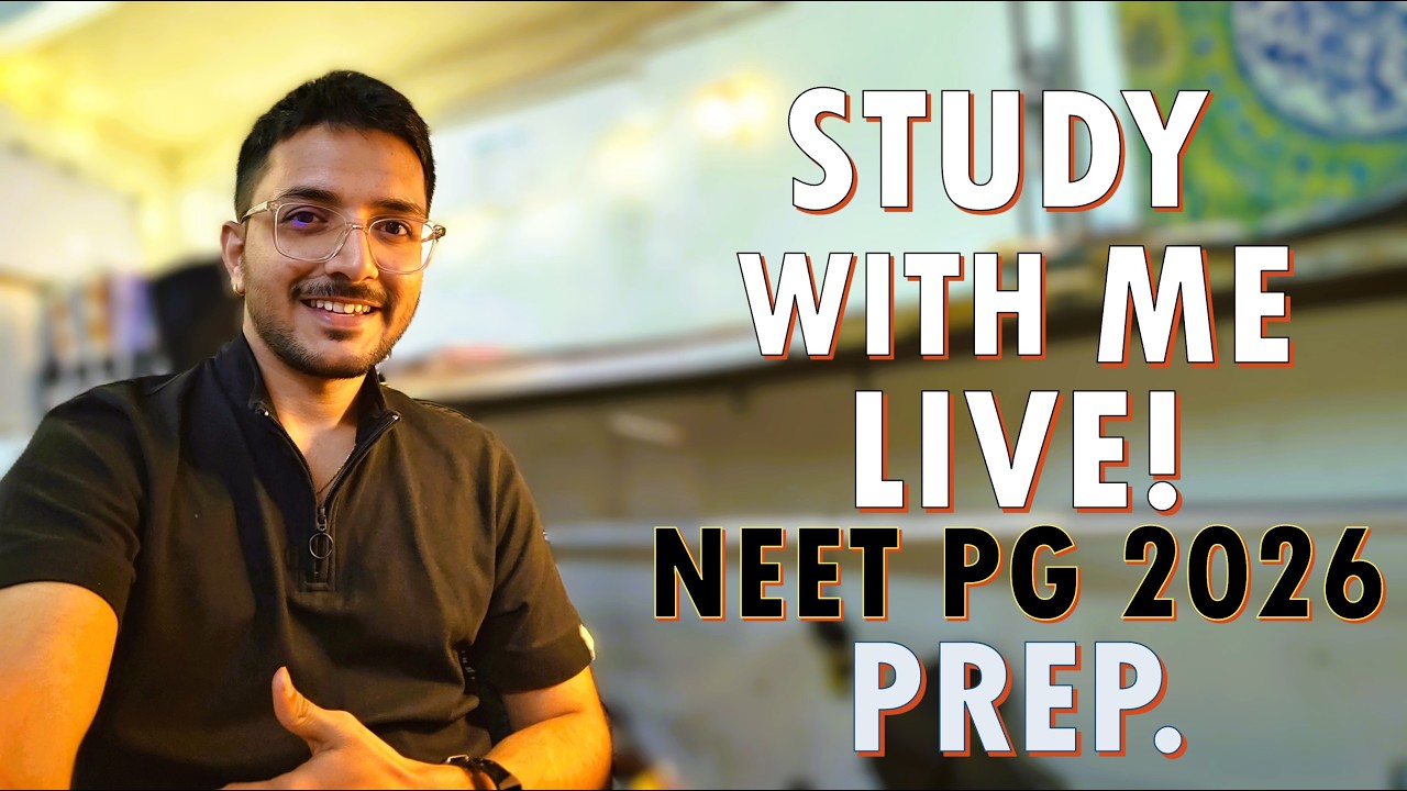 Study with me LIVE 12Hrs || NEET PG 2026 Prep || POMODORO 120/10