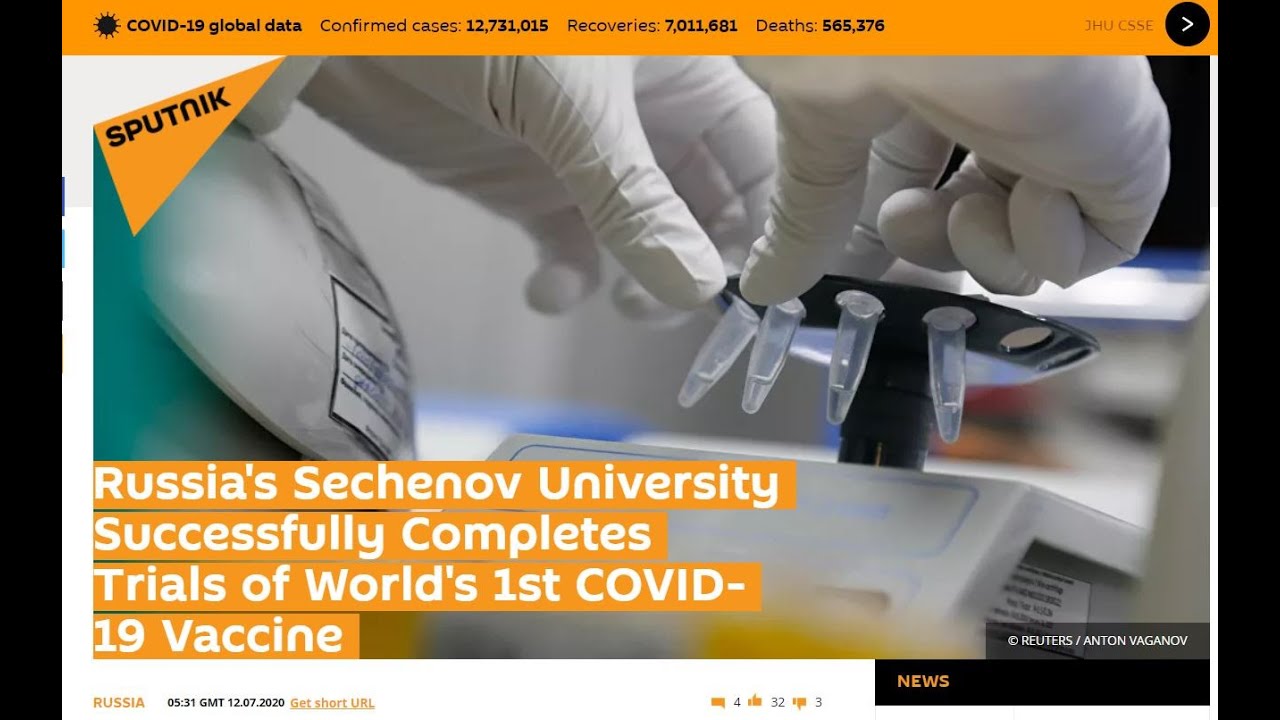 Russia reportedly completes world's first COVID-19 vaccine human trials ?