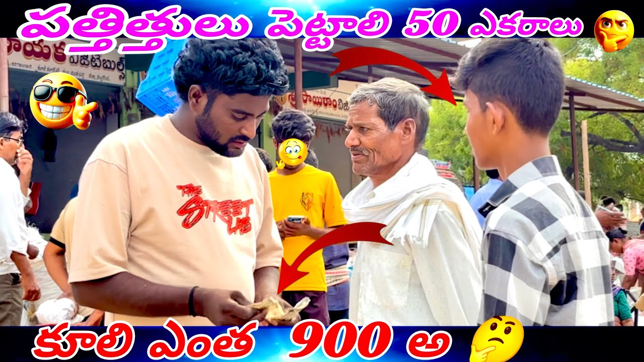 పత్తితులు పెట్టాలి 50 ఎకరాలు కూలి ఎంత 900 అ 🤣😂