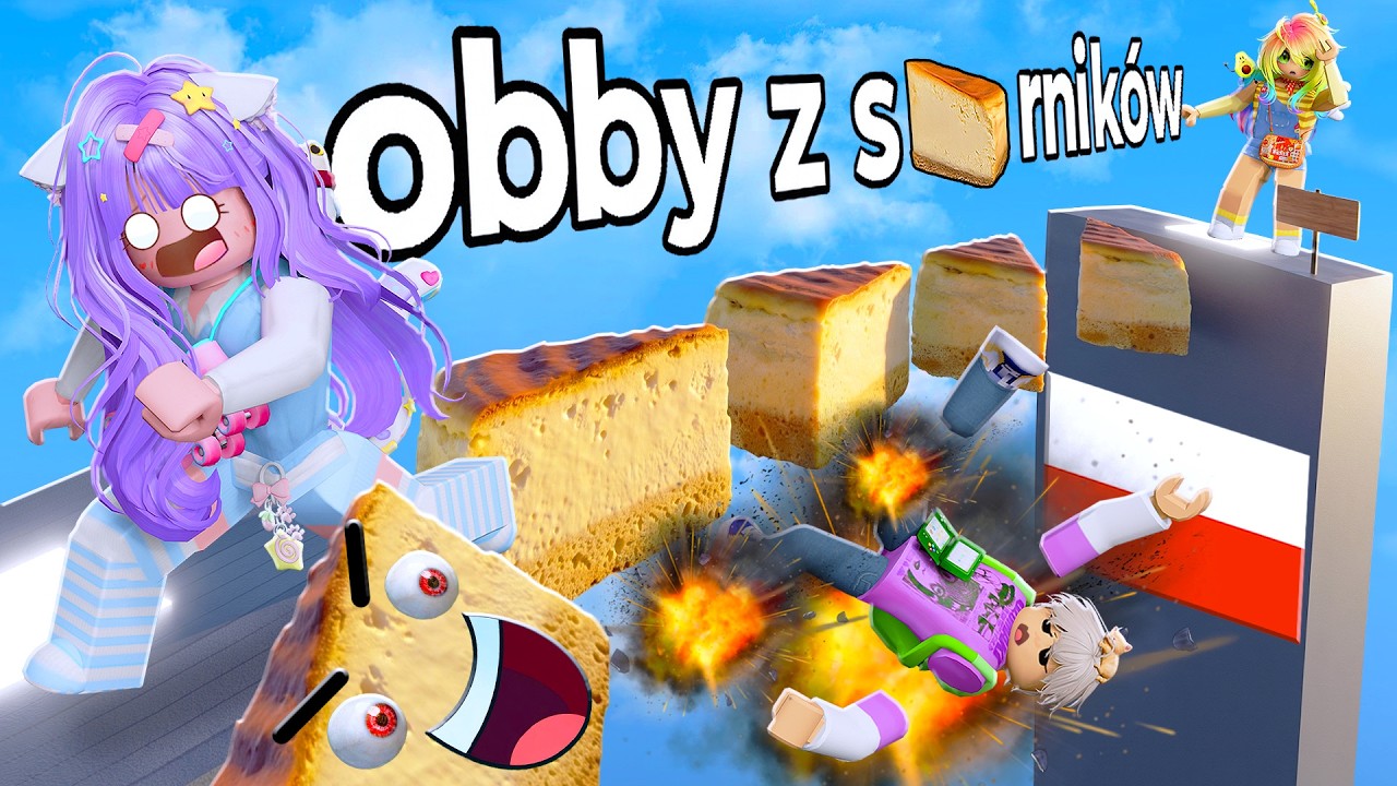 УЧУ ПОЛЬСКИЙ В ОББИ С ЧИЗКЕЙКАМИ! Roblox obby z serniczków