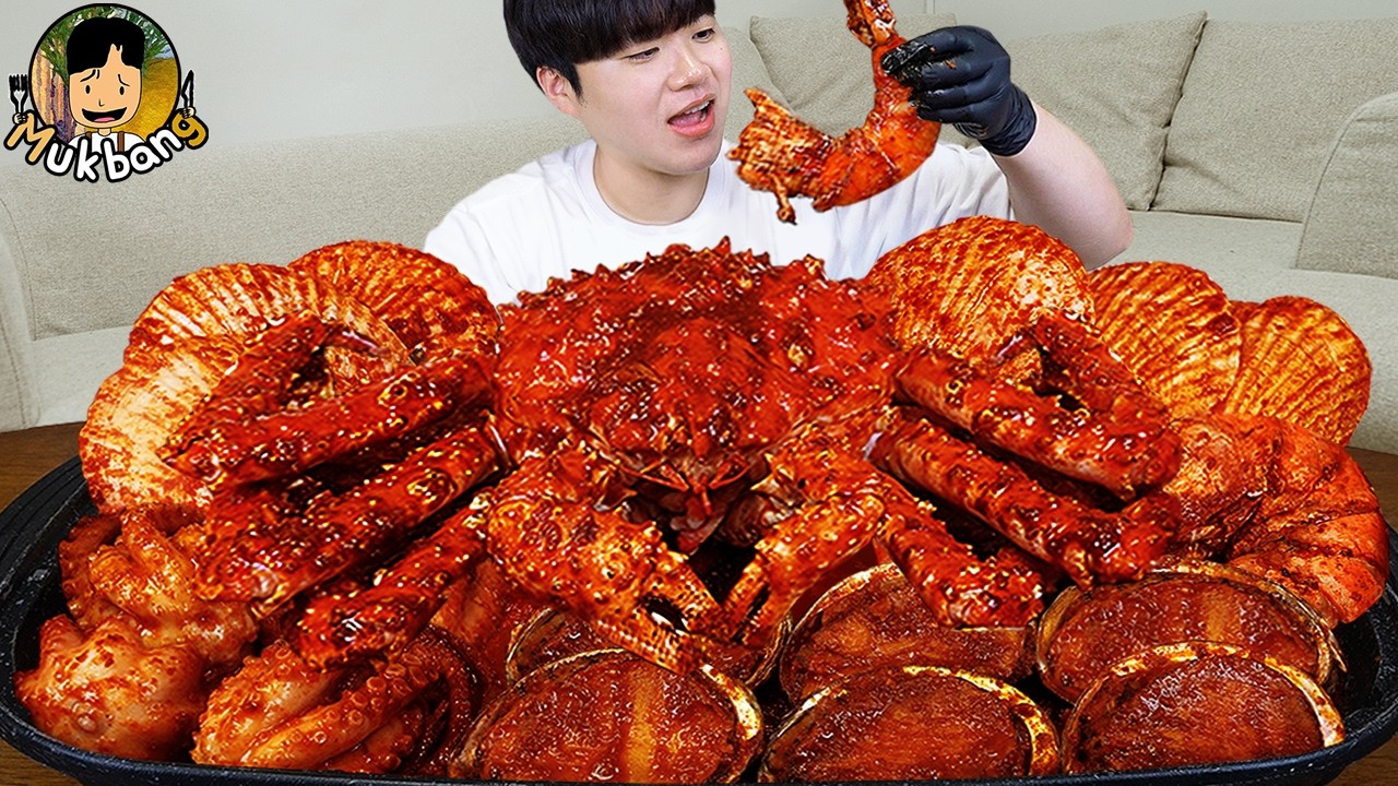 ASMR MUKBANG 해물찜 & 해물라면 & 킹크랩 먹방! FIRE NOODLE & SPICY SEAFOOD & KING CRAB EATING SOUND!