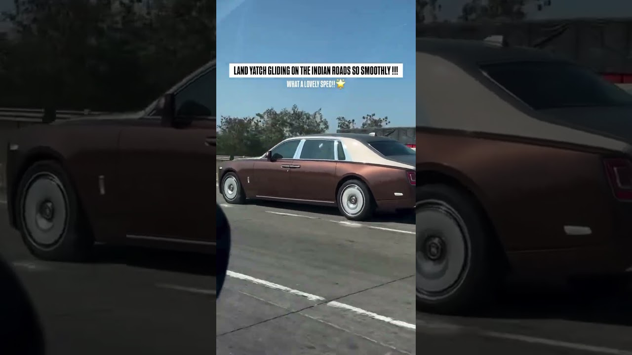 beautiful land yacht gliding effortlessly through Indian roads ✨. #RollsRoyce #viral #shorts