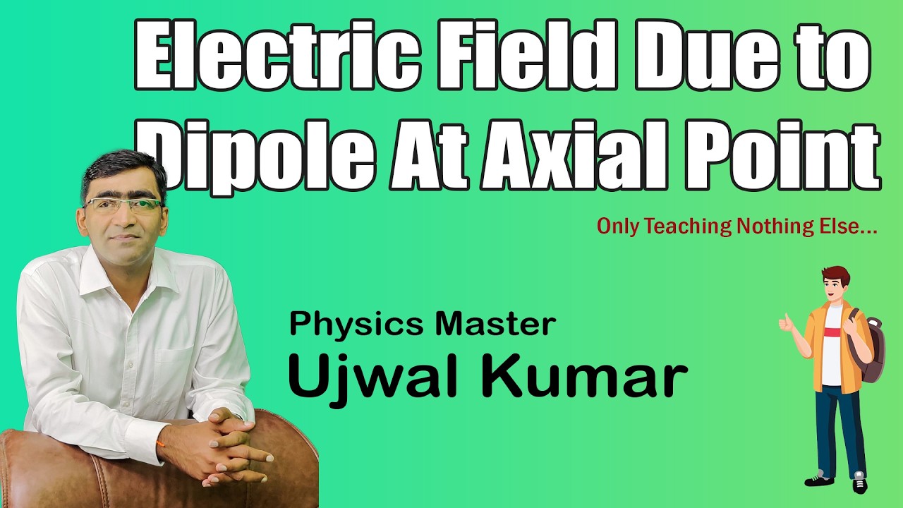Electric Field Due to Dipole At Axial Point | derive electric field due to dipole at axial point of