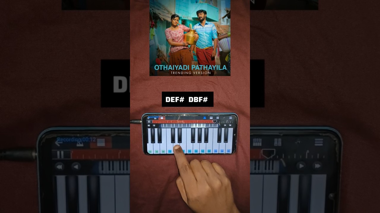 Othaiyadi Pathayila Trending Bgm 😍❤️  | Easy Piano Tutorial 🎹
