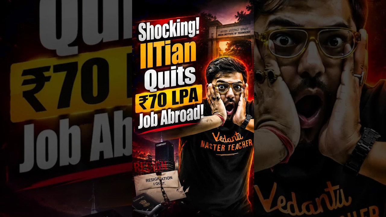 Shocking! IITian Quits ₹70 LPA Job Abroad! #jee #iit #iitian #jeeaspirants #motivation #jee2027