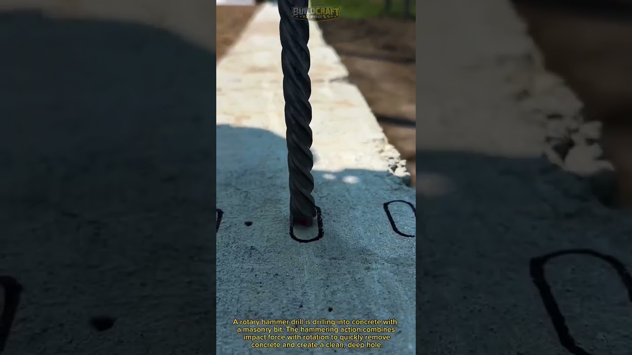 This Drill Tears Through Concrete Fast! See How It Works Here #RotaryHammer #Concrete #Construction
