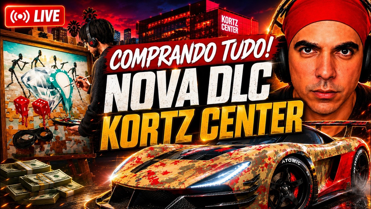 🔴 COMPRANDO TUDO! NOVO DLC DO GTA ONLINE: O GOLPE DO KORTZ CENTER! ESTÚDIO DE ARTES, CARROS! AO VIVO