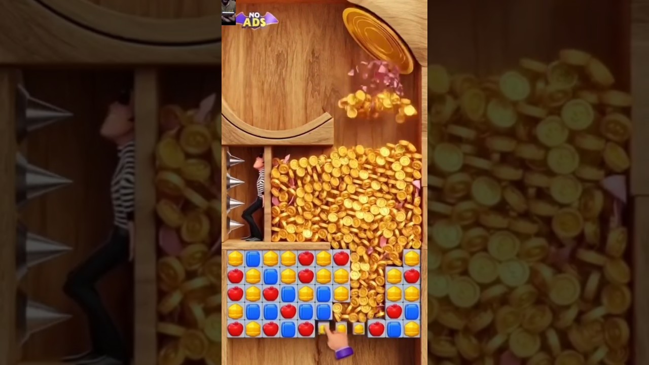 Gold Coin 💰 ASMR  | Match Villains Ads Gameplay #luckygameplay #shorts