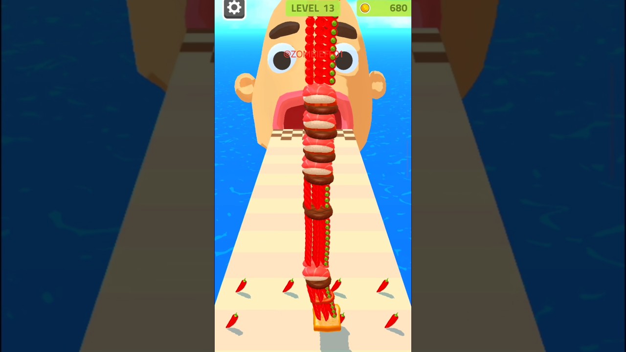 Sandwich Runner 3D Fun Gameplay - Part 1 #youtubeshorts #shortsfeed #gaming #3d애니메이션 #gameplay