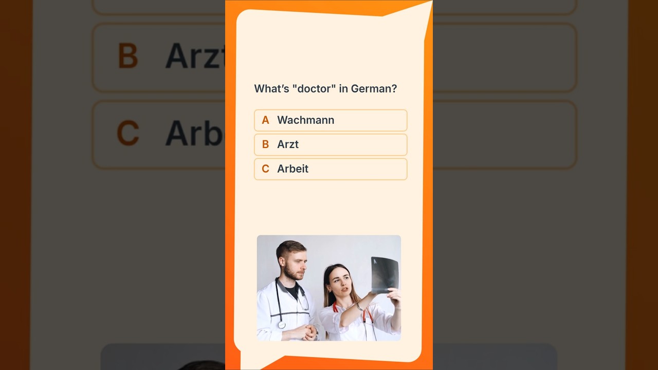 Can you name these jobs in German?