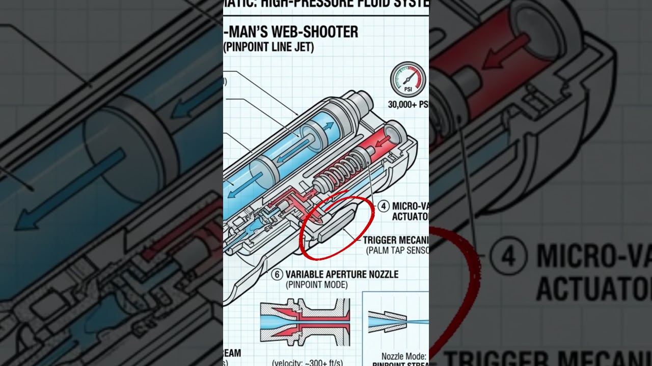 How do Spiderman's web shooters work?