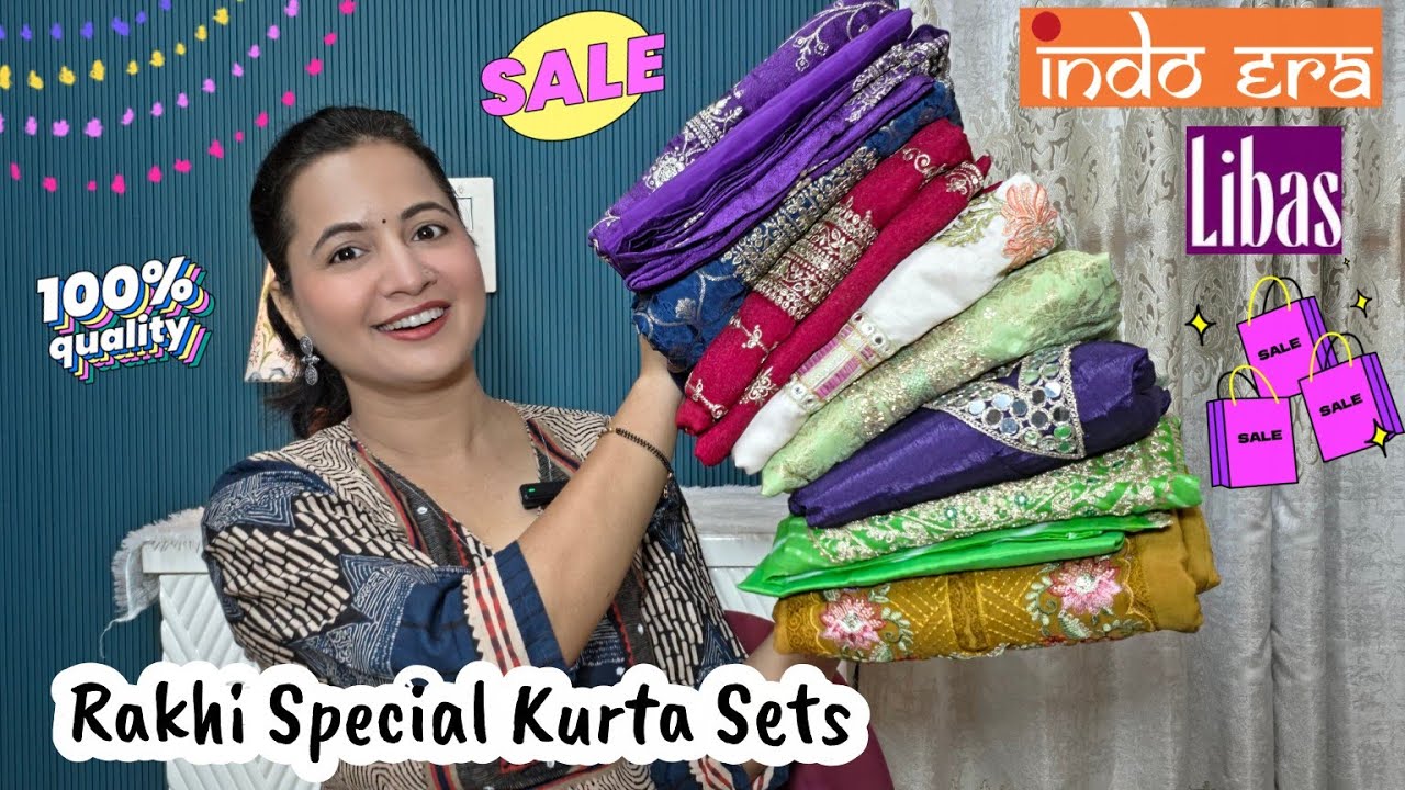 Rakhi Special Kurta Sets 💕| Indo Era & Libas Kurta Sets | Embroidered Kurta Pant Dupatta |