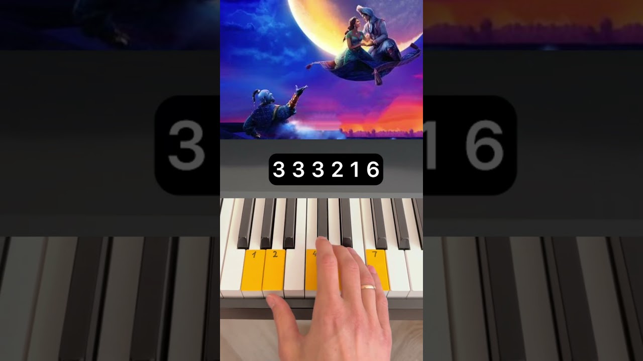 Aladin #piano #pianotutorial #disney #shorts