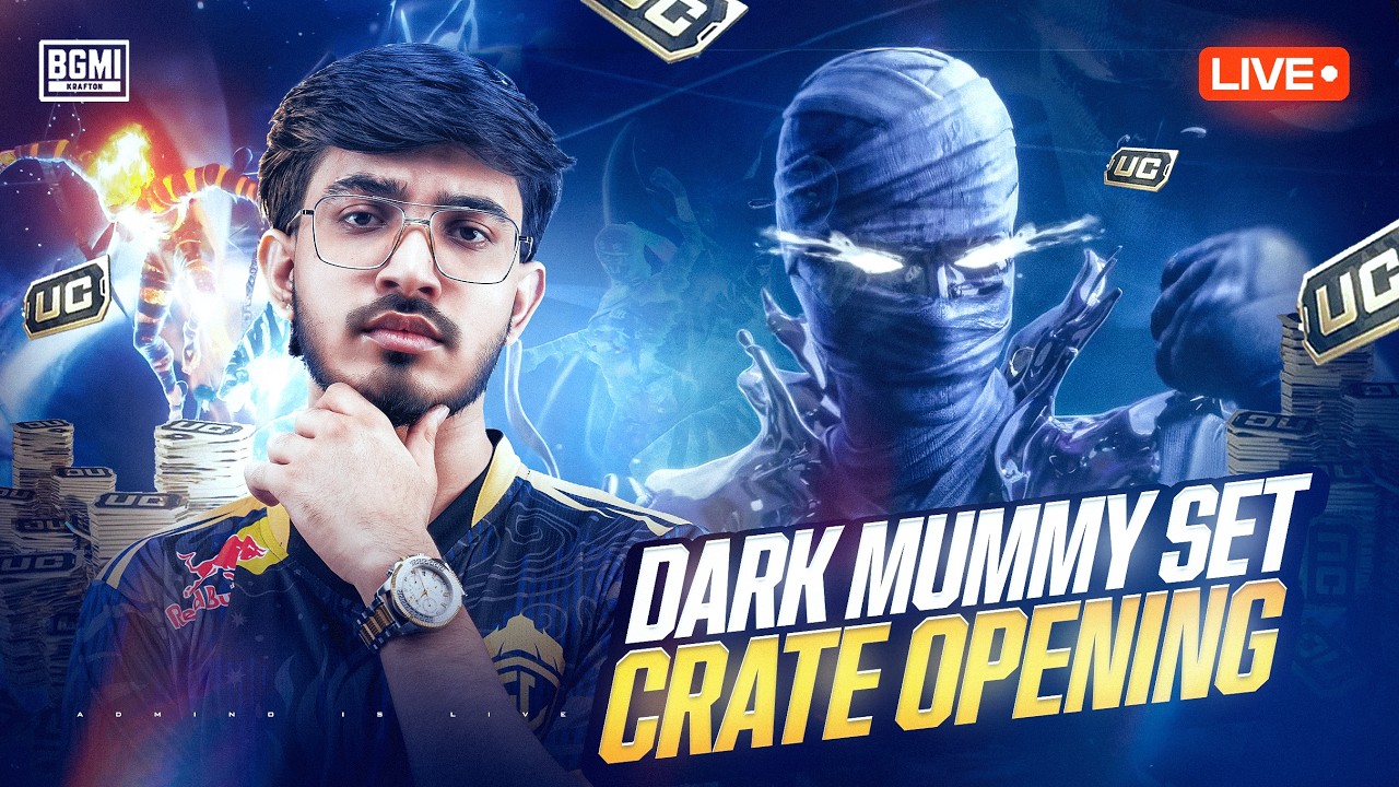 DARK MUMMY SET CRATE OPENING! | BGMI SCRIMS AND CLASSIC LIVE | ADMINO GAMING |