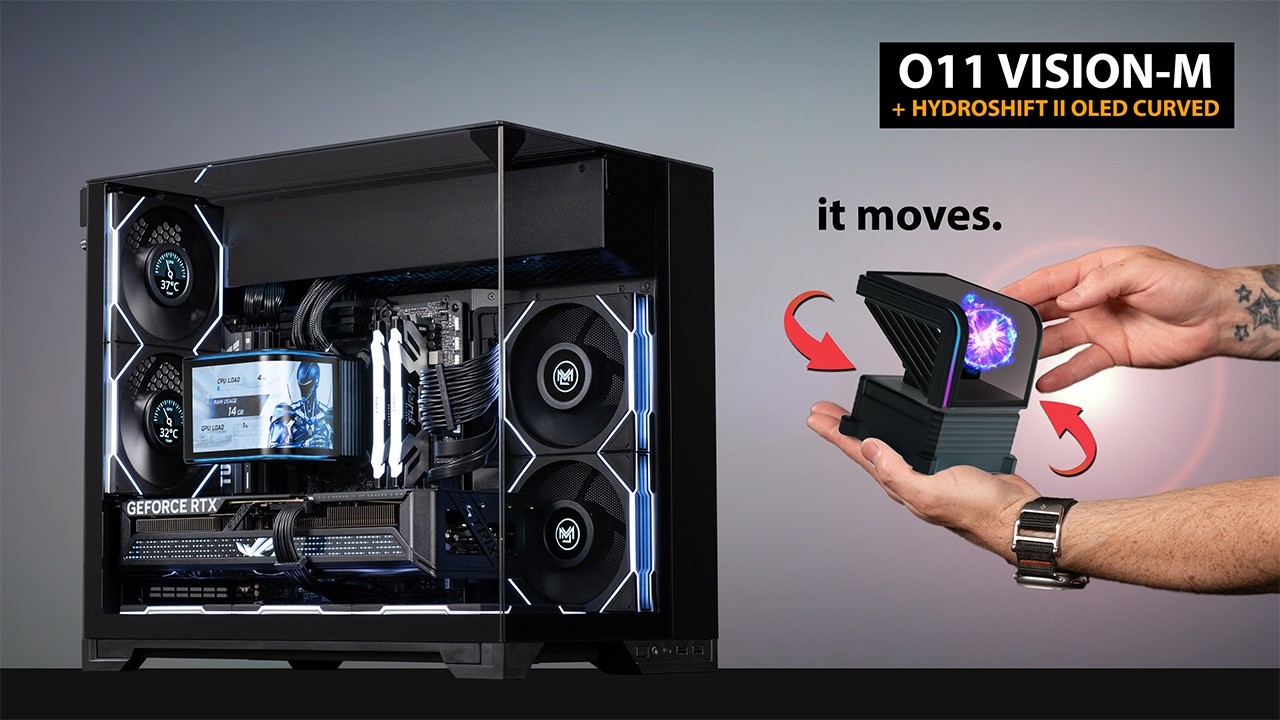 You've Never Seen a PC Cooler Like This... | Lian Li Hydroshift II OLED Curved + O11 VISION-M