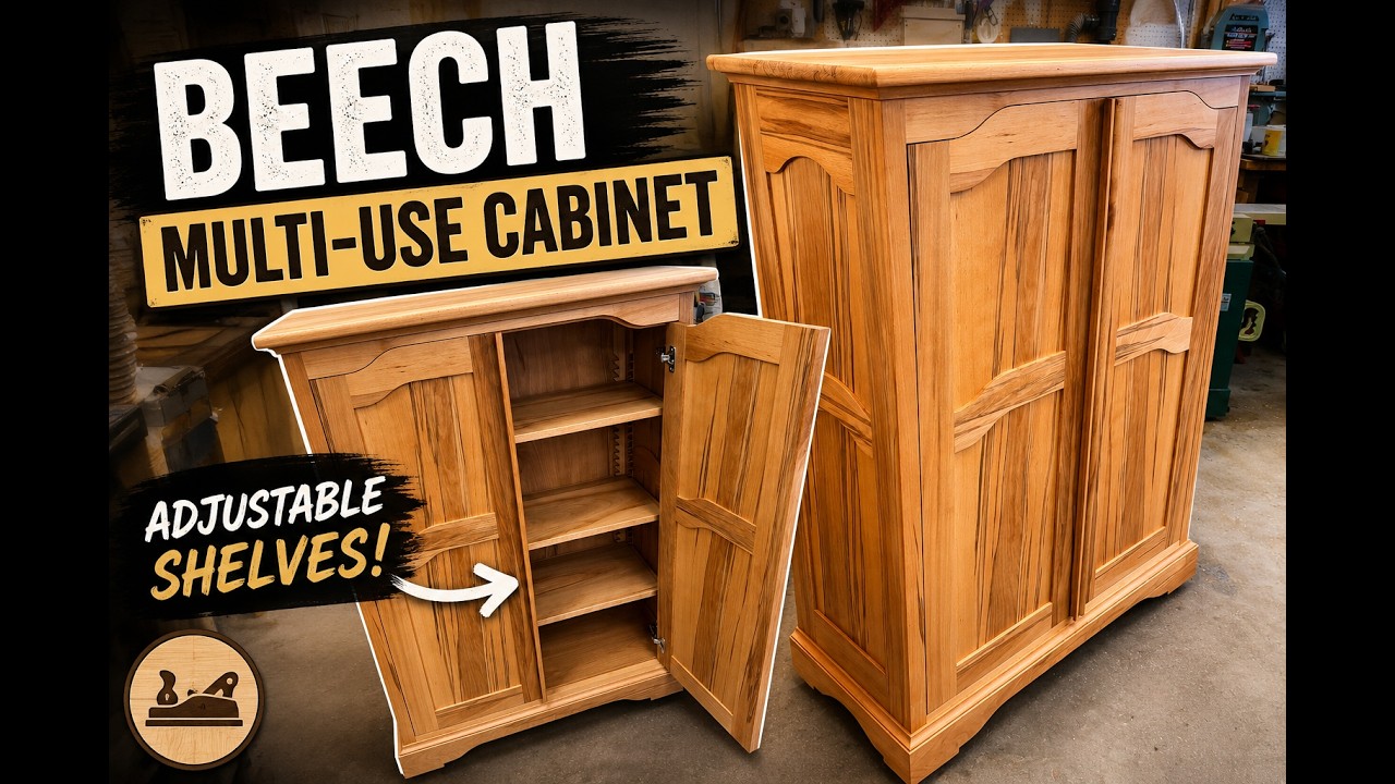 Woodworking Projects - Heirloom Quality Beech Cabinet Build | Full Start to Finish