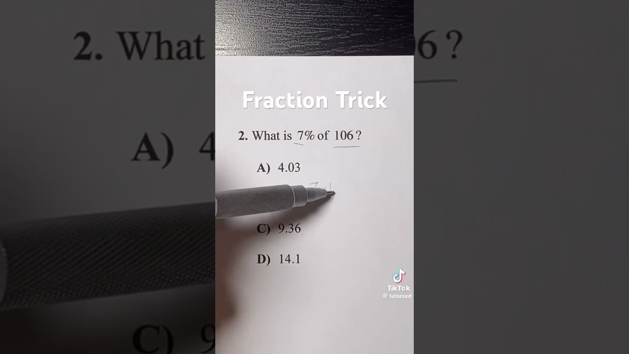 The 1-Second Percentage Trick #MathHacks #PercentageTrick #StudySmart#mathstricks #mathshorts