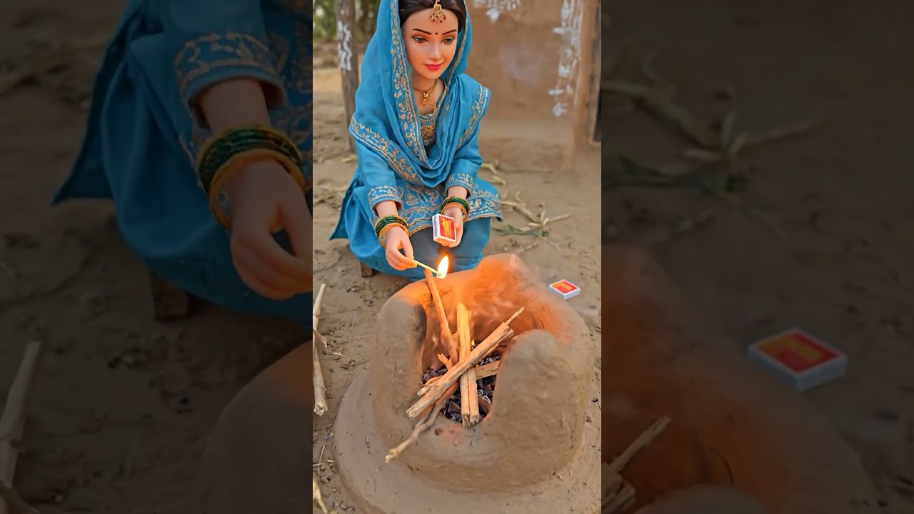 Miniature Woman Doll Cooking Tiny Matar pulao | Satisfying Miniature Food Delight | ASMR Food