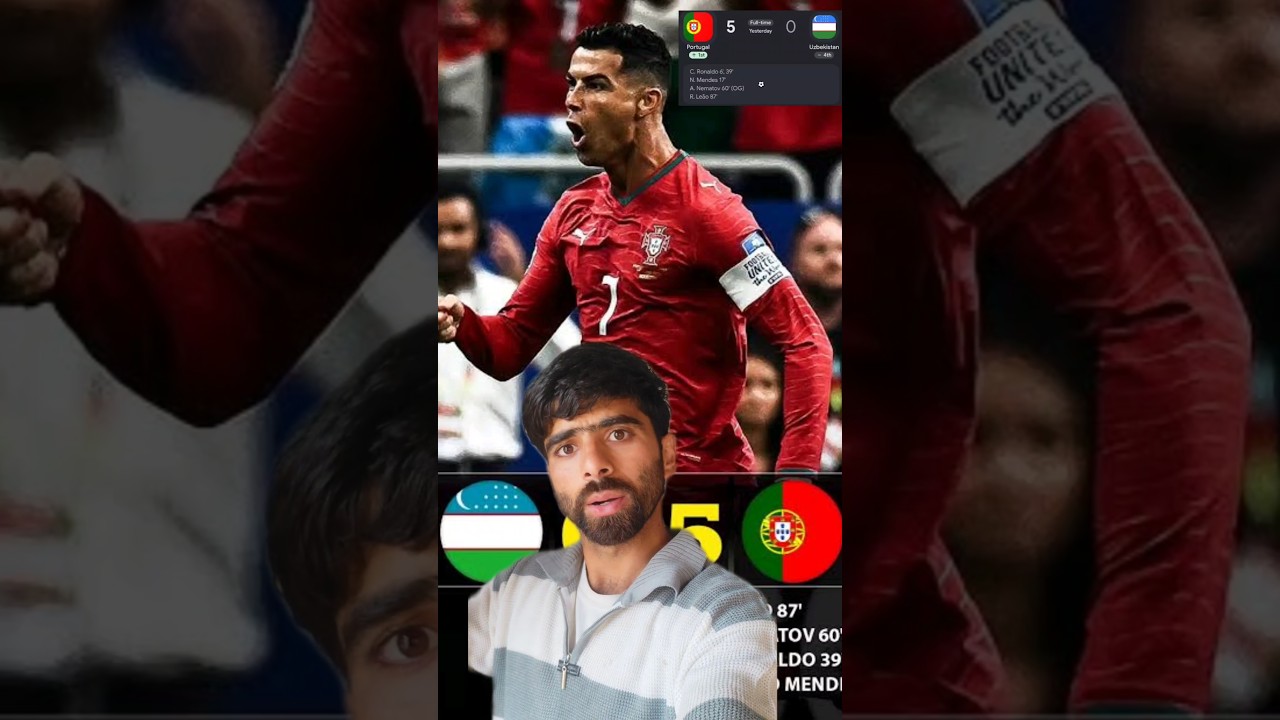 Portugal HUMILIATES Uzbekistan 5-0 😱⚽ #FootballShorts #ronaldo