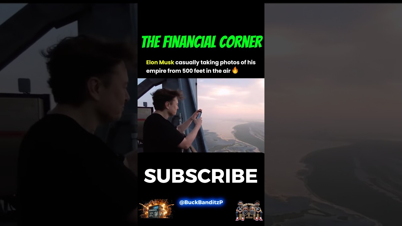 Elon Musk Casually Taking Photos of His Empire from 500 Feet In The Air 🔥 #short #shorts #stocks