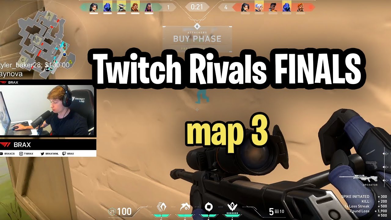 T1 BRAX POV - $200K TWITCH RIVALS TOURNAMENT (VALORANT)