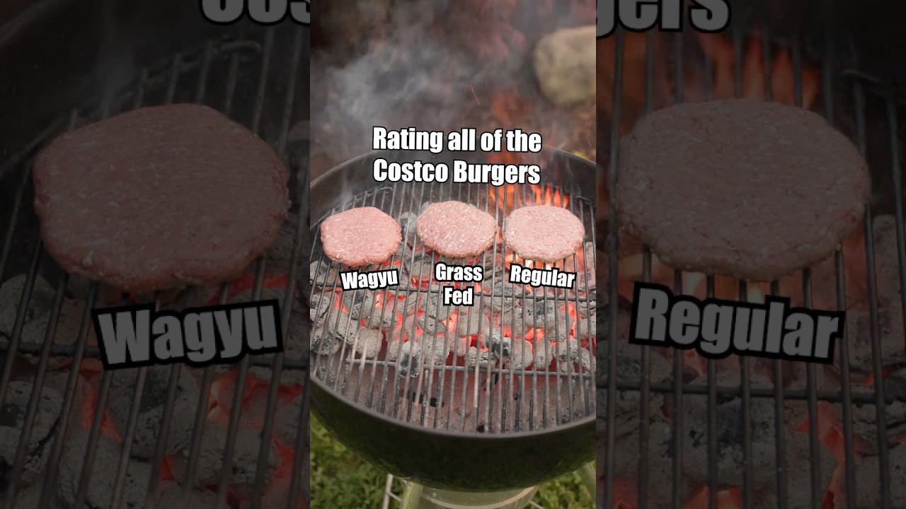 Rating all of the Costco Burger Patties: Regular vs Grass-Fed vs Wagyu #CostcoFinds #burger #wagyu