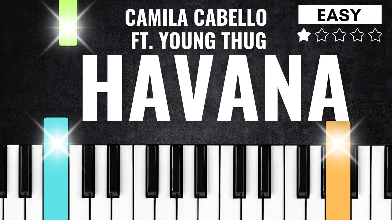Havana- Camila Cabello ft. Young Thug | EASY PIANO TUTORIAL FOR BEGINNERS - Piano Lesson Easy