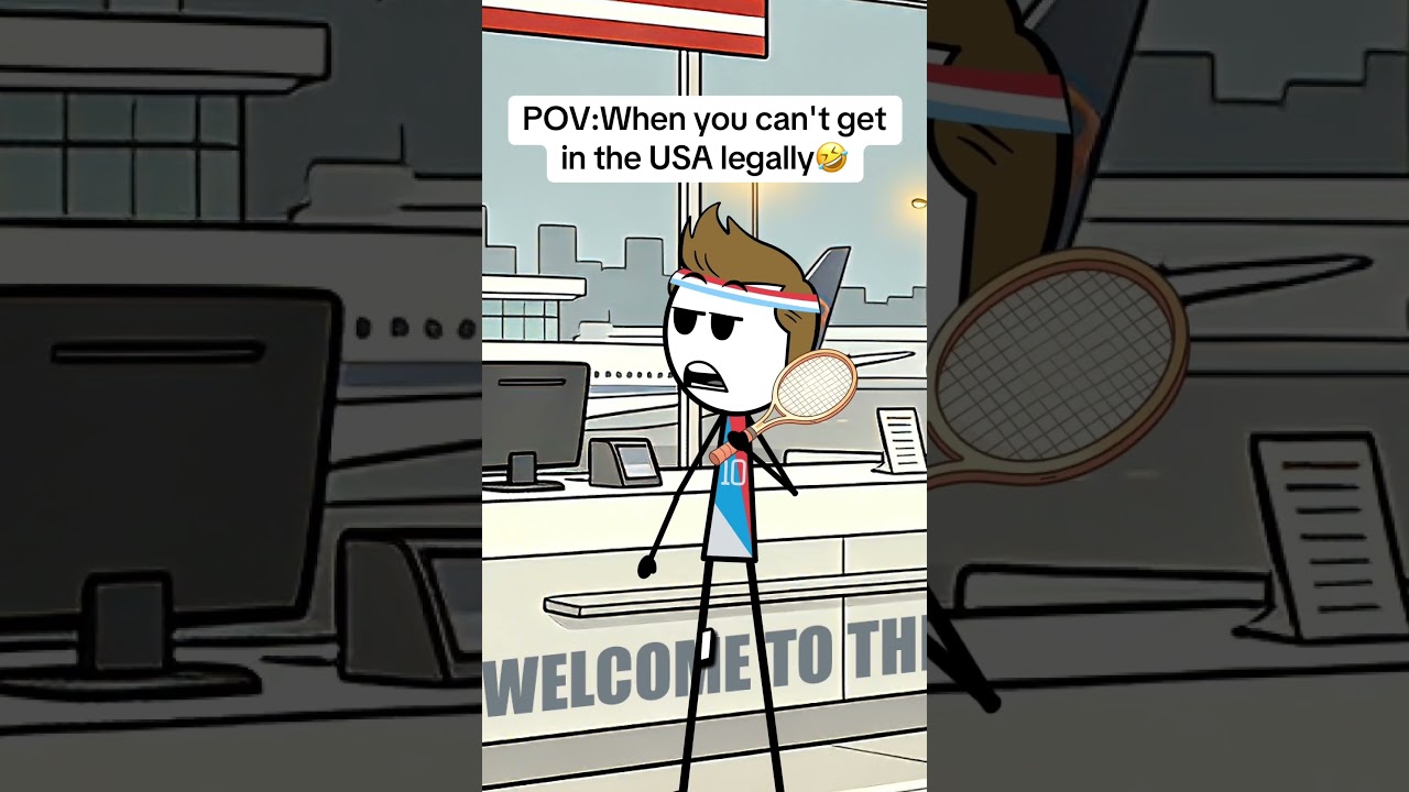 POV:When you can't get in the USA legally🤣#funny #comedy #airportmadness #personalfinance #skit