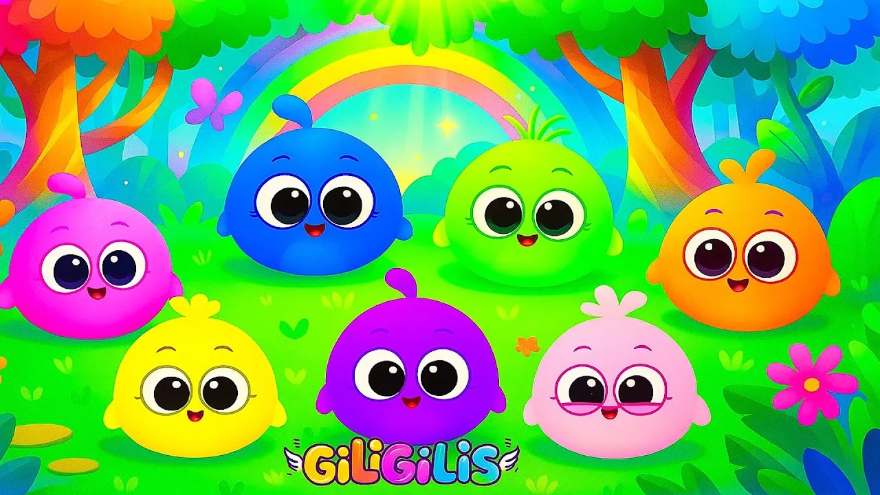 🎵 Happy Giligilis in Rainbow Forest 🌳 | Sing, Dance & Learn Colors with Cute Friends!