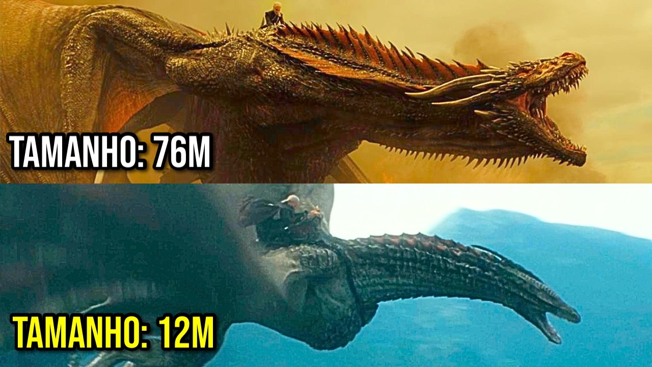 POR QUE OS DRAGÕES DA DAENERYS SÃO MAIORES E MAIS LETAIS DO QUE OS DRAGÕES DE HOUSE OF THE DRAGON?